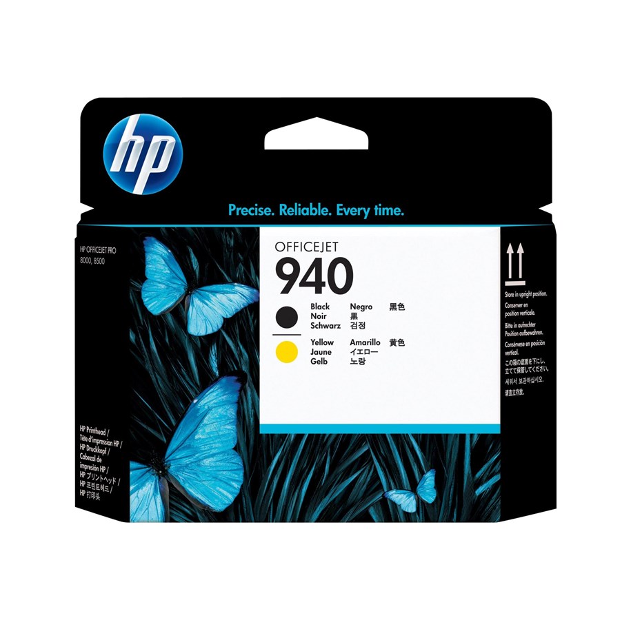 Mustepatruunat, värikasetit ja lisävarusteet - HP 940 / C4900A Printhead Black / Yellow - tulostuspää Keltainen - C4900A