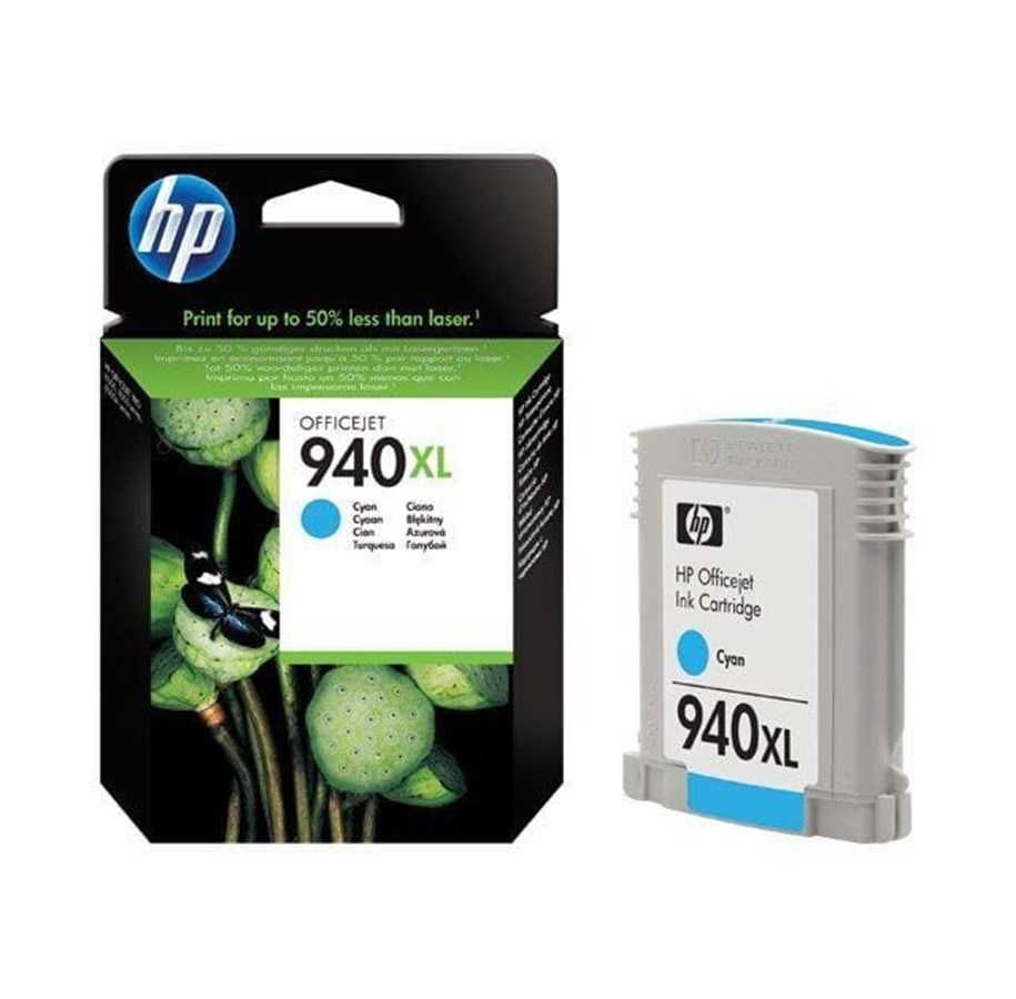 Mustepatruunat, värikasetit ja lisävarusteet - HP 940XL / C4907AE High Capacity Cyan Ink - Mustepatruuna Syaani - C4907AE