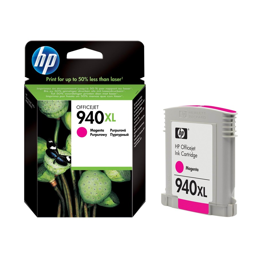 Mustepatruunat, värikasetit ja lisävarusteet - HP 940XL / C4908AE High Capacity Magenta Ink - Mustepatruuna Magenta - C4908AE