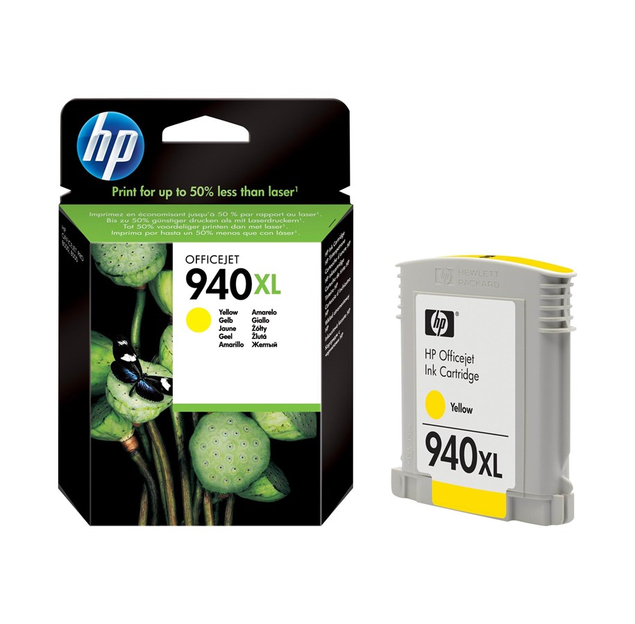 Mustepatruunat, värikasetit ja lisävarusteet - HP 940XL / C4909AE High Capacity Yellow Ink - Mustepatruuna Keltainen - C4909AE