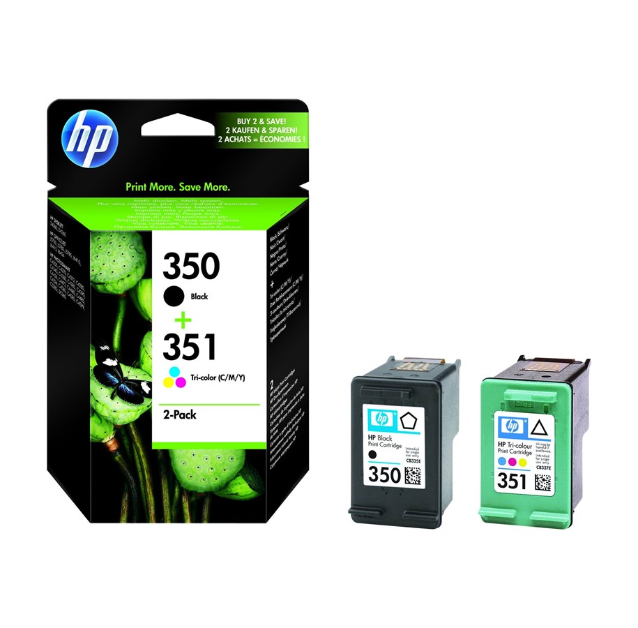 Mustepatruunat, värikasetit ja lisävarusteet - HP 350 351 / SD412EE Combo-pack - Mustepatruuna Syaani, Magenta, Keltainen - SD412EE