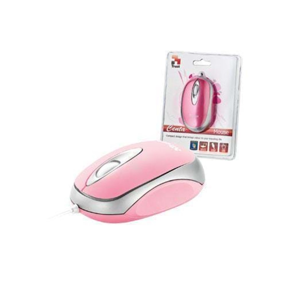Hiiret - Trust Mini Travel Mouse Pink - Hiiri - Optinen - 3 painiketta - Vaaleanpunainen - 16145