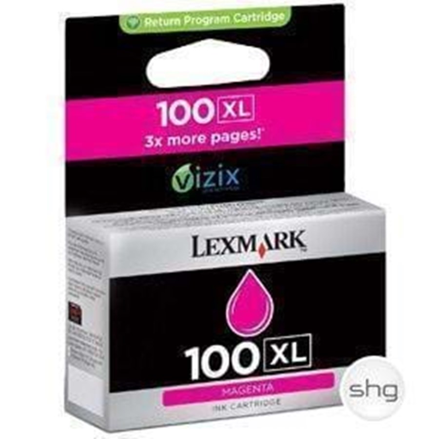 Mustepatruunat, värikasetit ja lisävarusteet - Lexmark 100XL - Mustepatruuna Magenta - 14N1070E