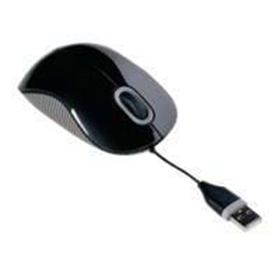Hiiret - Targus Cord-Storing Mouse USB - Hiiri - Optinen - Harmaa - AMU76EU