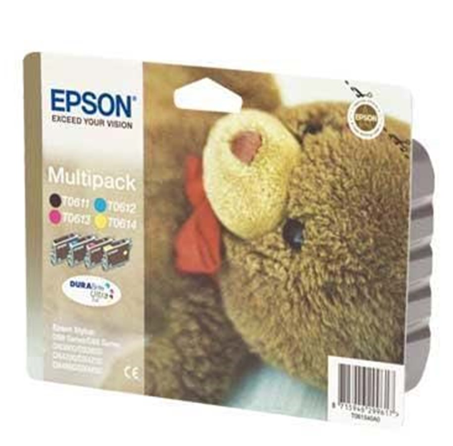 Mustepatruunat, värikasetit ja lisävarusteet - Epson Multipakkaus T0615 - Mustepatruuna Syaani - C13T06154020