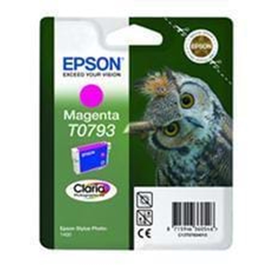 Mustepatruunat, värikasetit ja lisävarusteet - Epson T0793 - Mustepatruuna Magenta - C13T07934020