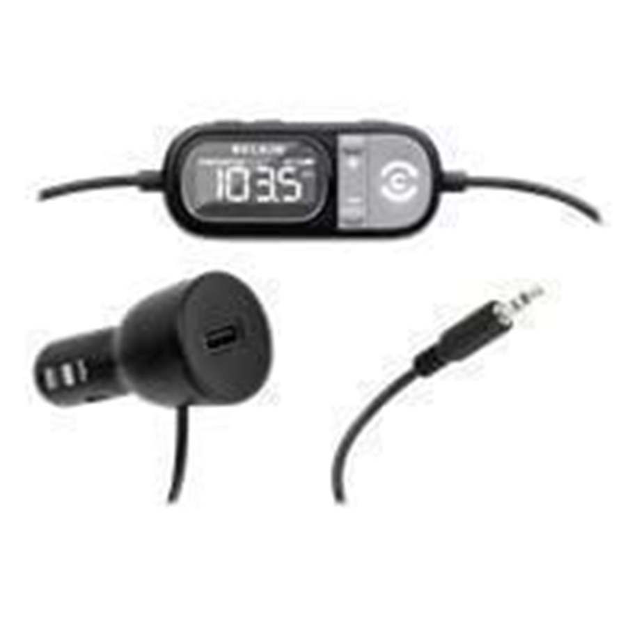 MP3-soittimet ja äänitallentimet - Belkin TuneCast 6FM Transmitter 3.5mm AI - FM transmitter - F8Z439EA