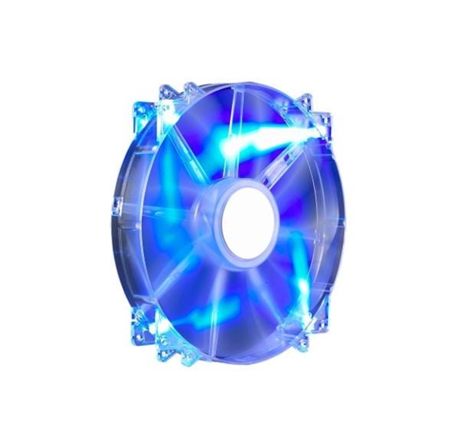 Kotelotuuletin - Cooler Master Fan MegaFlow Blue - Kotelotuuletin - 200mm - Läpinäkyvä sinisellä LED valolla - 19 dBA - R4-LUS-07AB-GP
