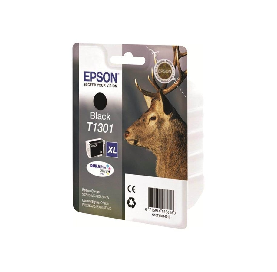Mustepatruunat, värikasetit ja lisävarusteet - Epson T1301XL Ink Cartridge - Musta - C13T13014010