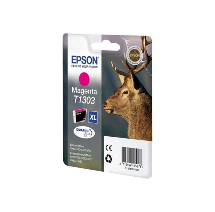 Mustepatruunat, värikasetit ja lisävarusteet - Epson T1303XL-musteautomaatti - Mustepatruuna Magenta - C13T13034010