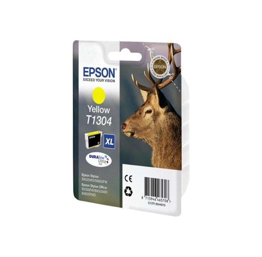 Mustepatruunat, värikasetit ja lisävarusteet - Epson T1304XL Ink Cartridge - Keltainen - Mustepatruuna Keltainen - C13T13044010