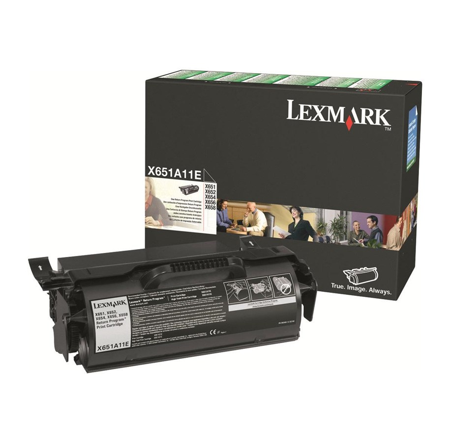 Mustepatruunat, värikasetit ja lisävarusteet - Lexmark X651A11E Toner Black - Laser värikasetti musta - X651A11E