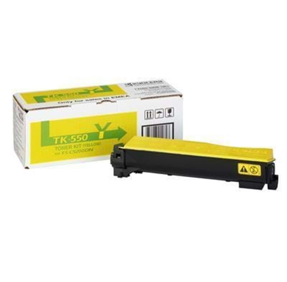 Mustepatruunat, värikasetit ja lisävarusteet - Kyocera TK 550Y Toner Keltainen - Laser värikasetti Keltainen - TK550Y