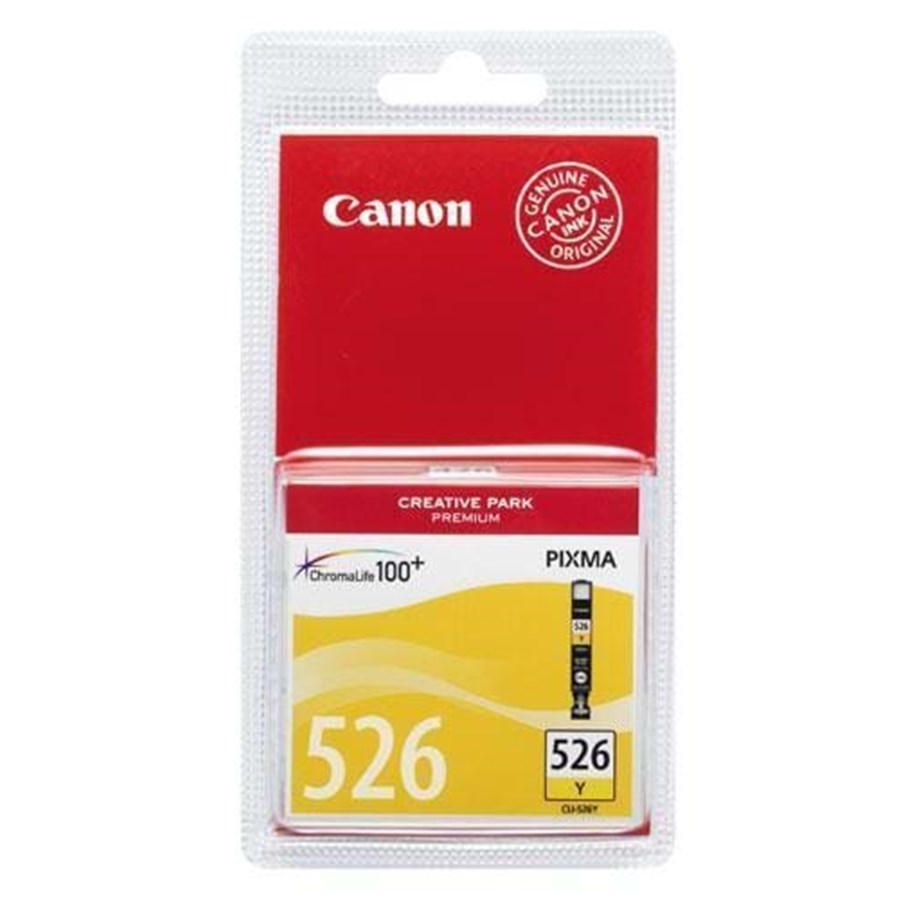 Mustepatruunat, värikasetit ja lisävarusteet - Canon CLI-526Y Yellow - Mustepatruuna Keltainen - 4543B004