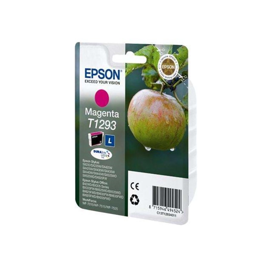 Mustepatruunat, värikasetit ja lisävarusteet - Epson T1293-muste kasetti - Mustepatruuna Magenta - C13T12934011