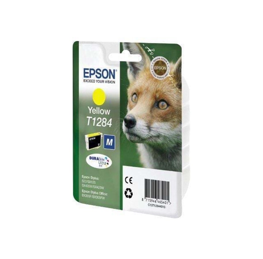 Mustepatruunat, värikasetit ja lisävarusteet - Epson T1284 Keltainen - Mustepatruuna Keltainen - C13T12844011