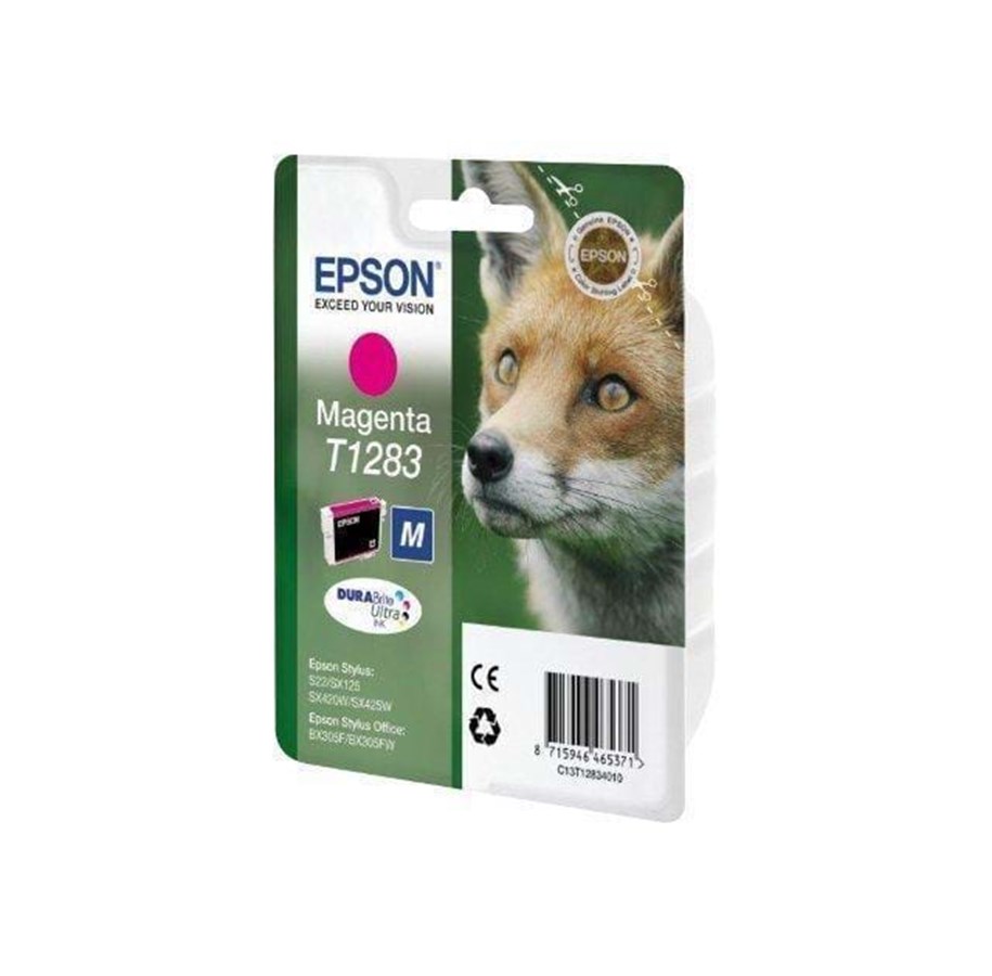 Mustepatruunat, värikasetit ja lisävarusteet - Epson T1283 - Mustepatruuna Magenta - C13T12834011