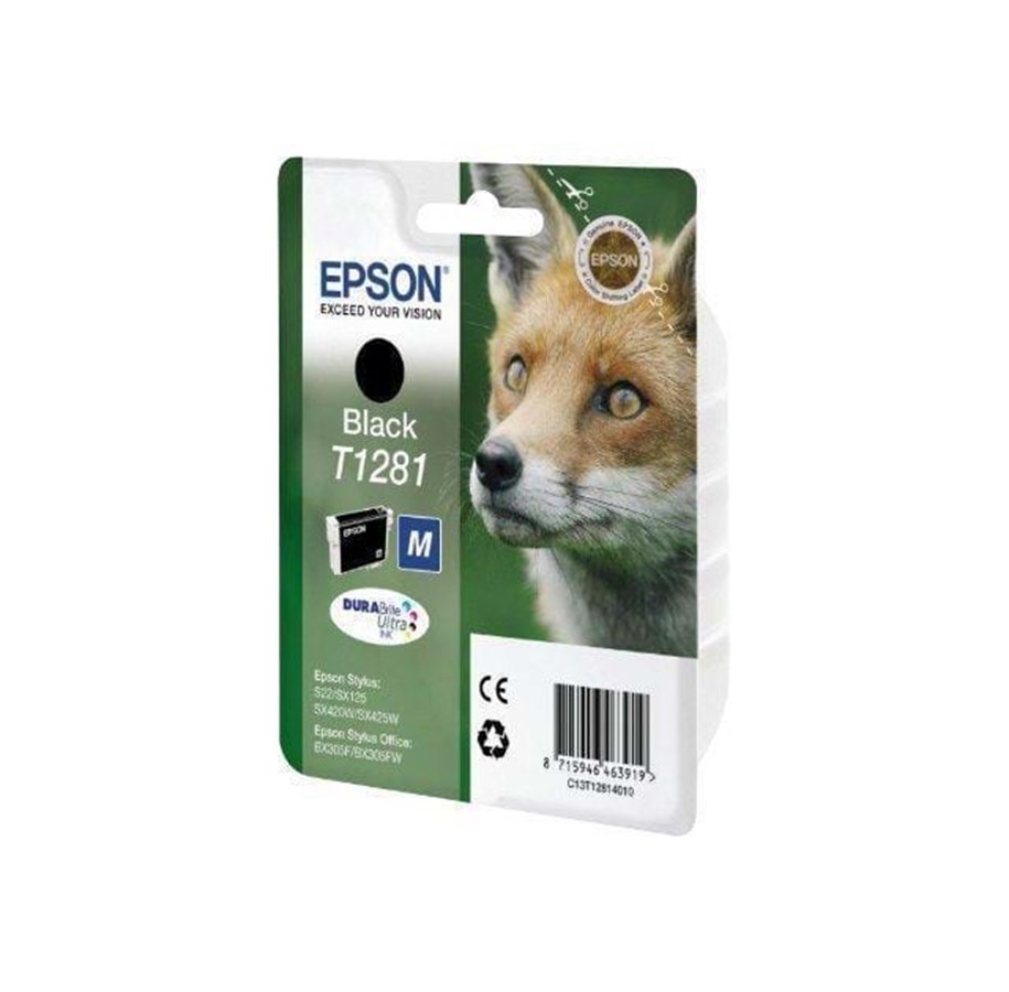 Mustepatruunat, värikasetit ja lisävarusteet - Epson T1281 Black - Mustepatruuna musta - C13T12814021