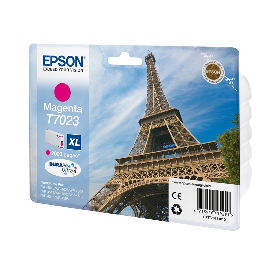 Mustepatruunat, värikasetit ja lisävarusteet - Epson T7023 XL mustepatruuna - Magenta - Mustepatruuna Magenta - C13T70234010