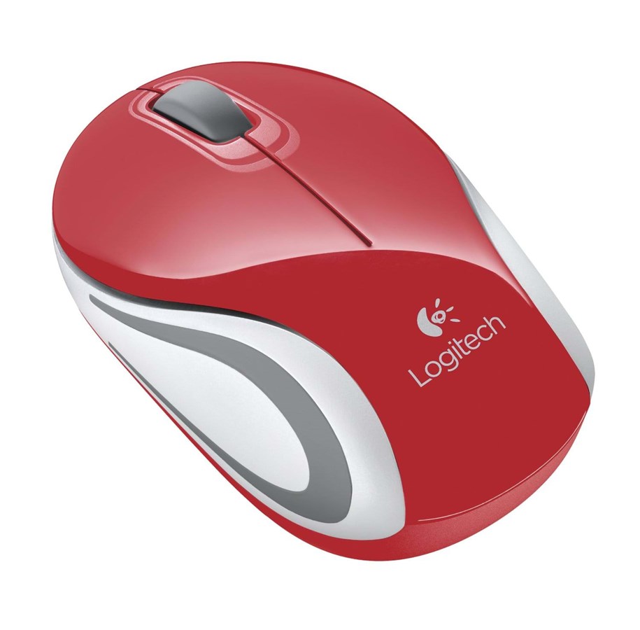 Hiiret - Logitech M187 Wireless Mini Mouse Punainen - Hiiri - Optinen - 3 painiketta - Punainen - 910-002732