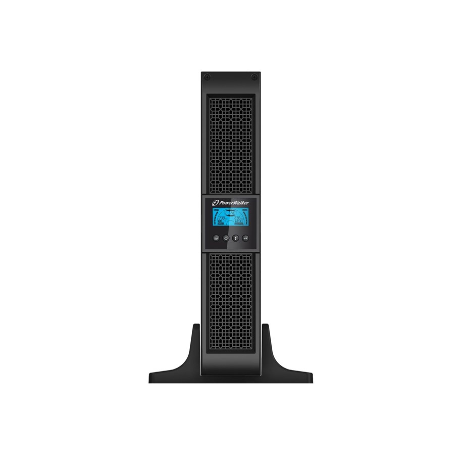 UPS - BlueWalker PowerWalker VFI 1000 RT HID 1000VA / 900W 2U, jossa on 8 IEC-lähtöä. - 10120120