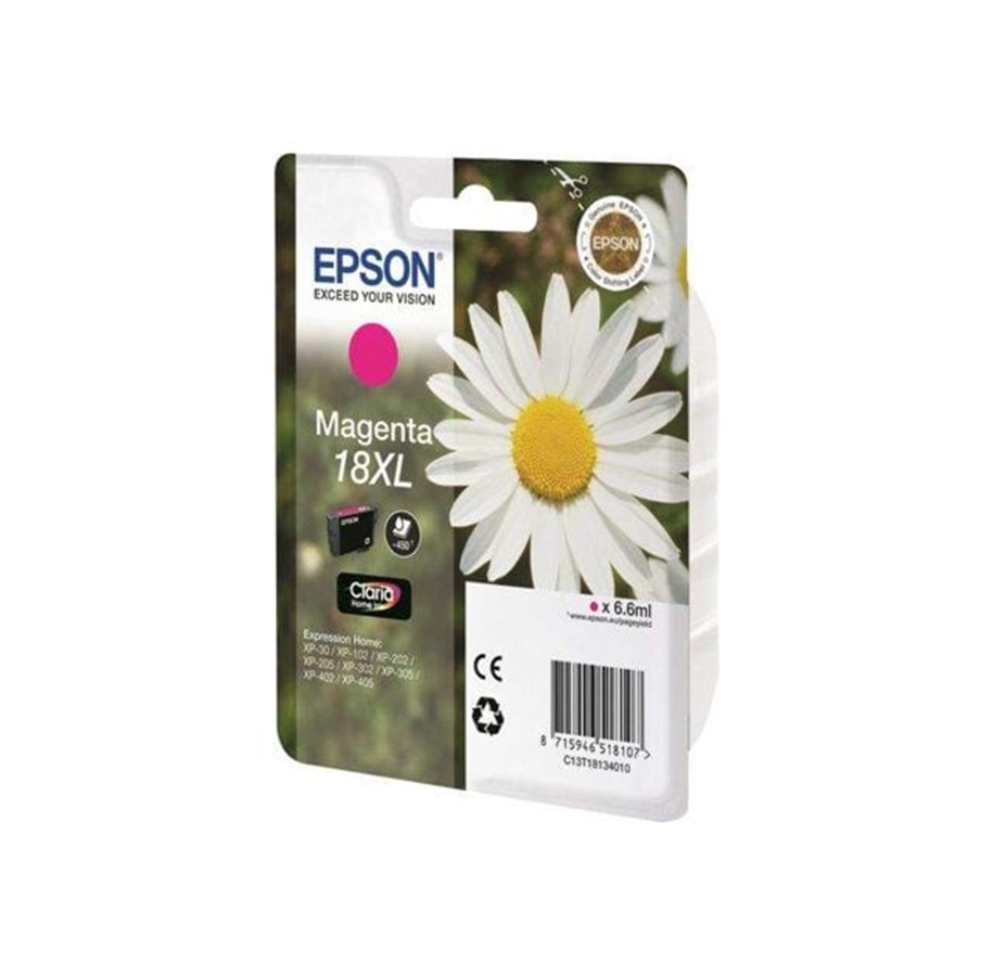 Mustepatruunat, värikasetit ja lisävarusteet - Epson 18XL Ink Cartridge - Mustepatruuna Magenta - C13T18134010