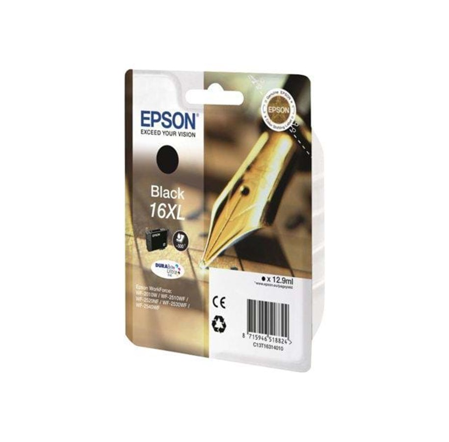 Mustepatruunat, värikasetit ja lisävarusteet - Epson 16XL Ink Cartridge - Black - Mustepatruuna musta - C13T16314010