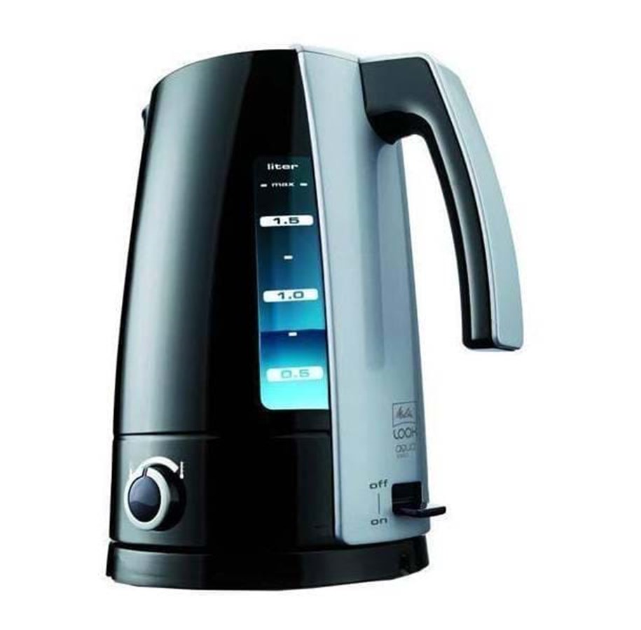 Vedenkeitin - Melitta Vedenkeitin Look Aqua Vario - Black/Silver - Musta/hopea - 2400 W - H203-020304