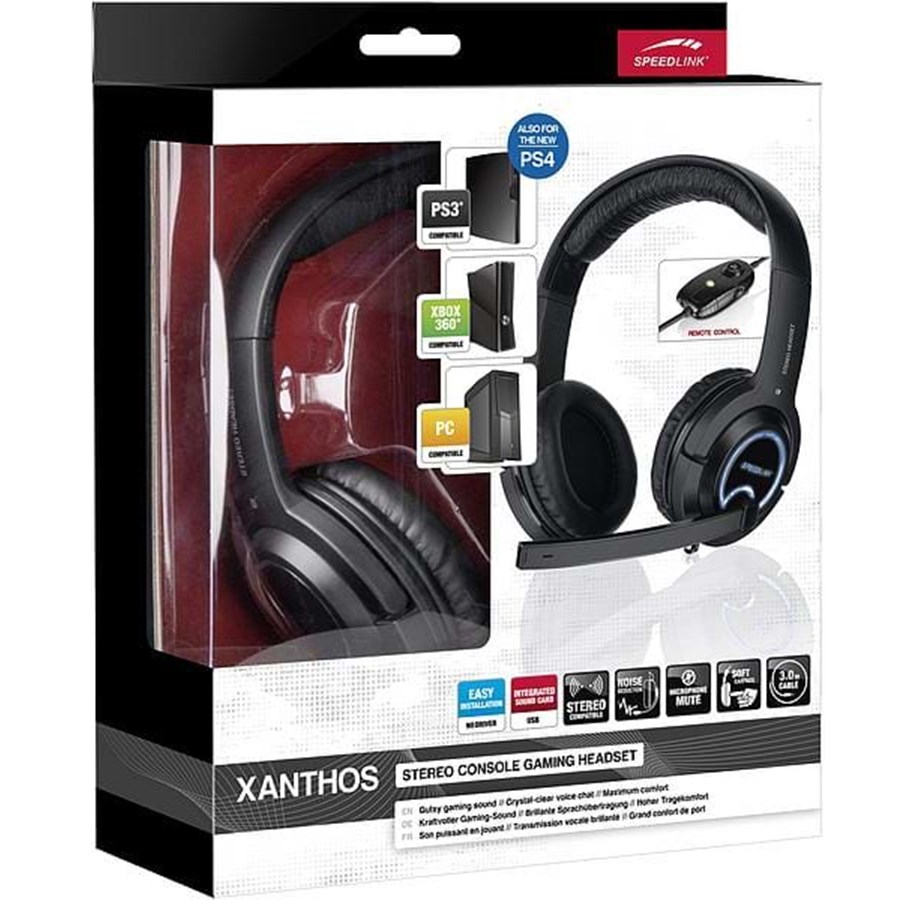 Pelit - lisävarusteet - Speed-Link XANTHOS Stereo Console Gaming - Wired Headset - Sony PlayStation 3 - SL-4475-BK