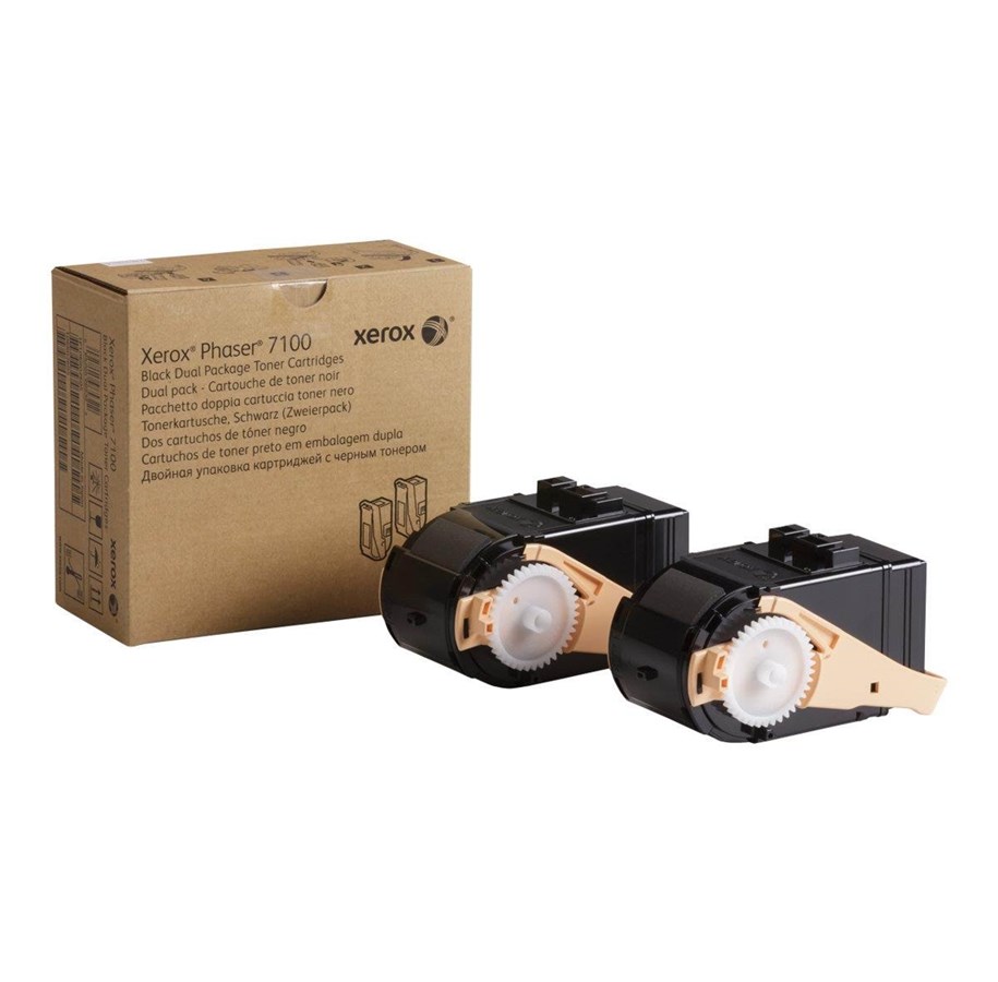 Mustepatruunat, värikasetit ja lisävarusteet - Xerox 106R02605 / 7100 Musta Toner 2-Pack - Laser värikasetti musta - 106R02605