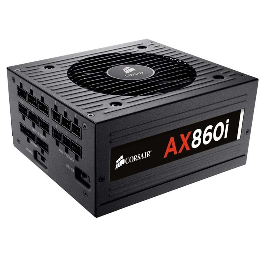 Virtalähde - Corsair AX860i Virtalähde - 860 Watt - 120 mm - ATX - 80 Plus Platina sertifioitu - CP-9020037-EU
