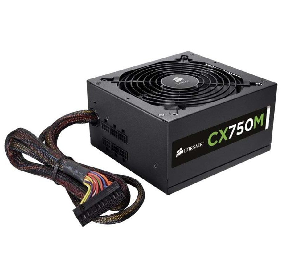 Virtalähde - Corsair CX750M Virtalähde - 750 Watt - 120 mm - ATX - 80 Plus Pronssi sertifioitu - CP-9020061-EU