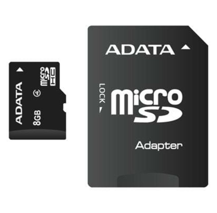 Muistikortti - A-Data MicroSDHC / SD Class 4 - 8GB - AUSDH8GCL4-RA1