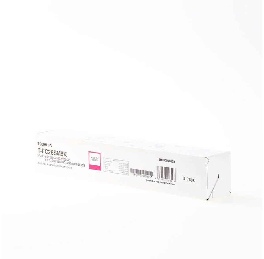 Mustepatruunat, värikasetit ja lisävarusteet - Toshiba T-FC26SM - magentatoneri - Laser värikasetti Magenta - 6B000000555