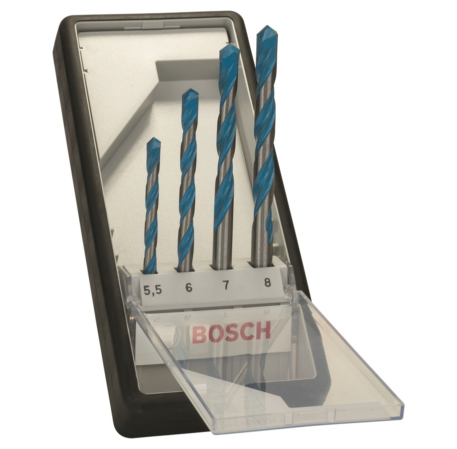 Poranterät & Ruuvauskärjet - Bosch 4-os.Robust Line -monikäyttöporanteräsarja CYL-9 Multi Construction 5,5; 6; 7; 8 mm - 2607010522