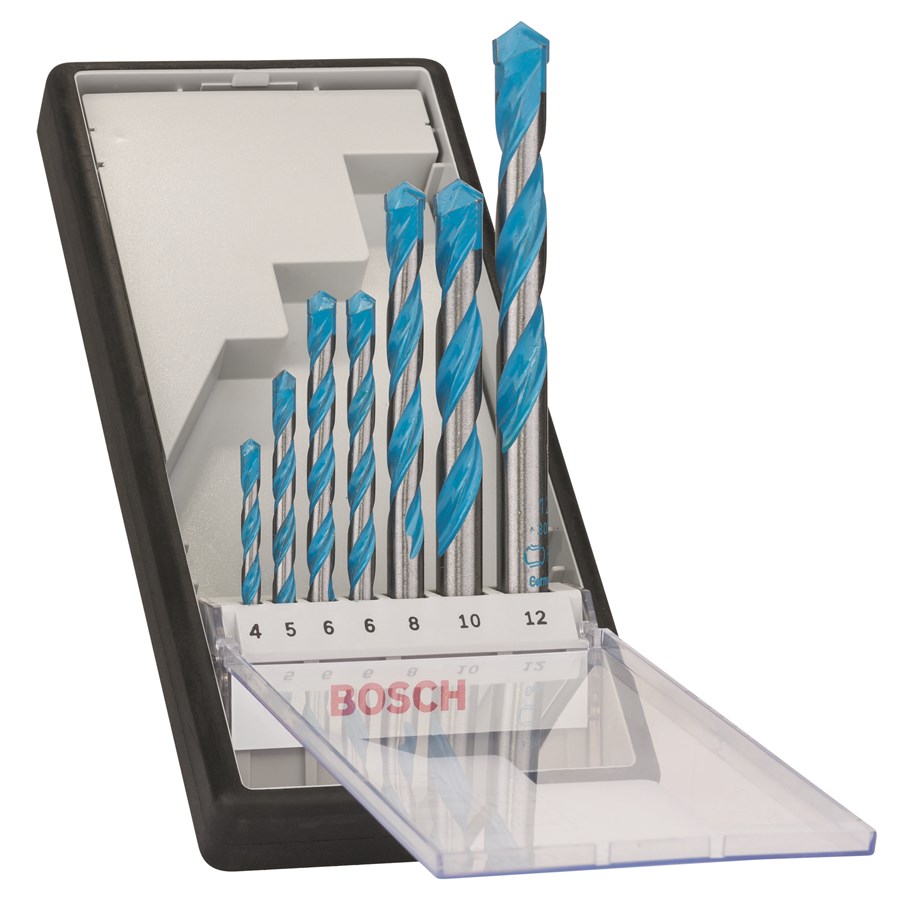 Poranterät & Ruuvauskärjet - Bosch 7-os.Robust Line -monikäyttöporanteräsarja CYL-9 Multi Construction 4; 5; 6; 6; 8; 10; 12 mm - 2607010543