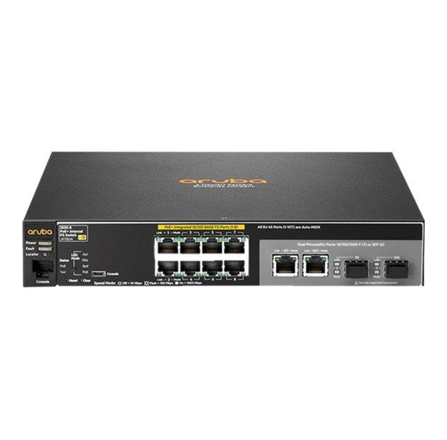 Kytkimet - Hewlett Packard Enterprise Aruba 2530 8 PoE+ Switch J9780A - J9780A#ABB