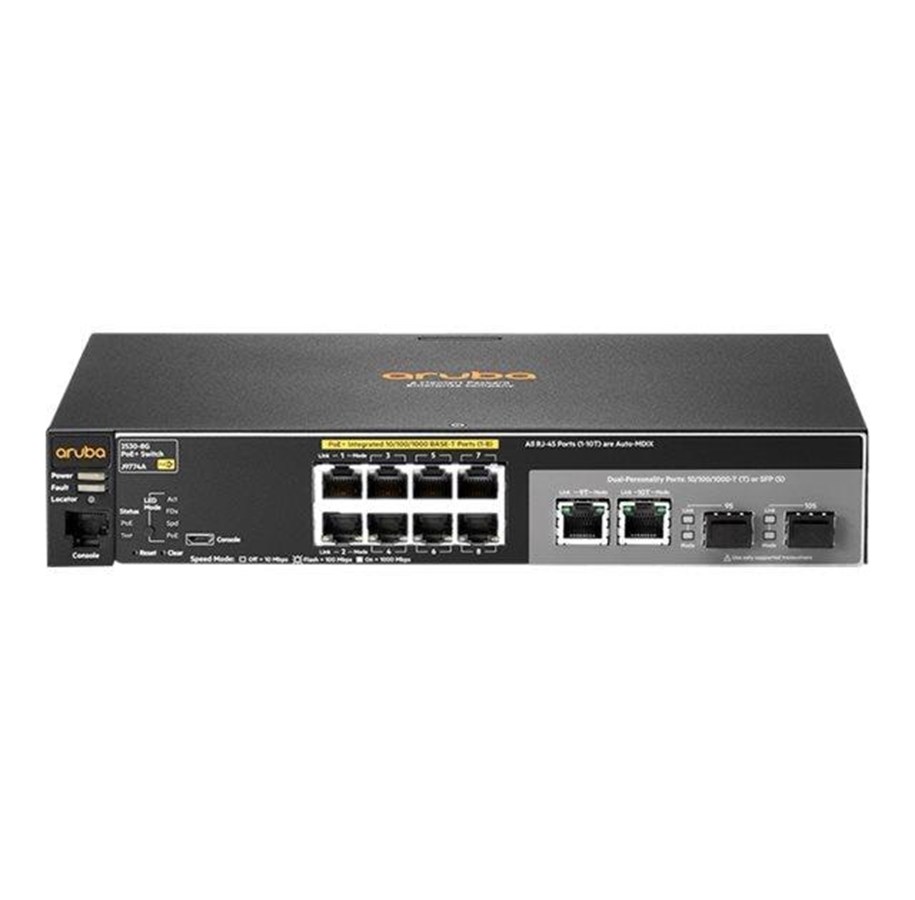 Kytkimet - Hewlett Packard Enterprise Aruba 2530-8G-PoE+ - J9774A#ABB