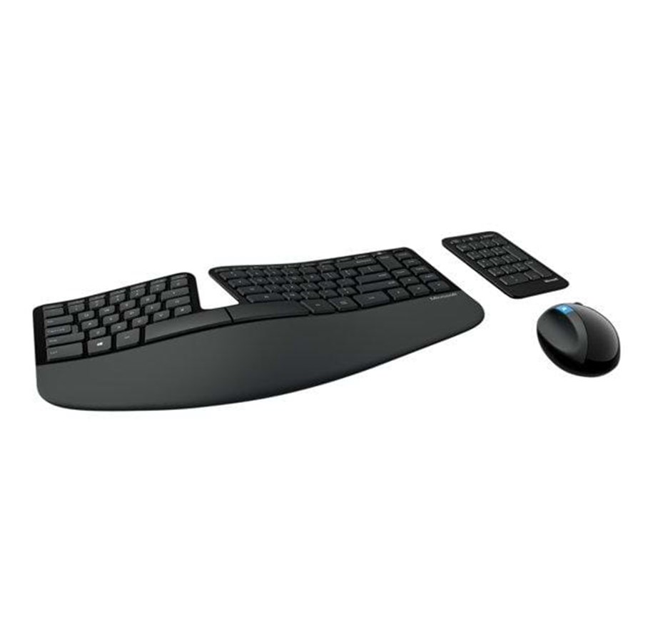 Näppäimistöt - Microsoft Sculpt Ergonomic Desktop - ND - Näppäimistö, Hiiri ja Numeerinen setti - Pohjoismainen - Musta - L5V-00009