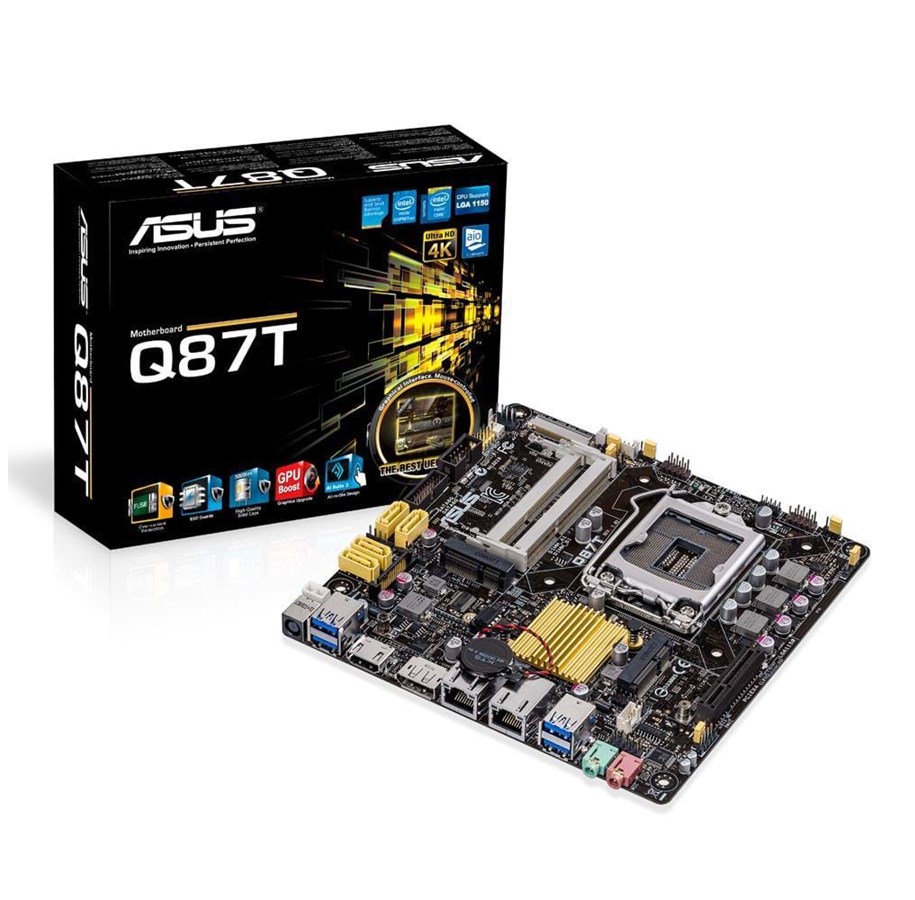 Emolevy - ASUS Q87T Emolevy - Intel Q87 Express - Intel LGA1150 socket - DDR3 RAM - Mini-ITX - 90MB0GU0-M0EAY0