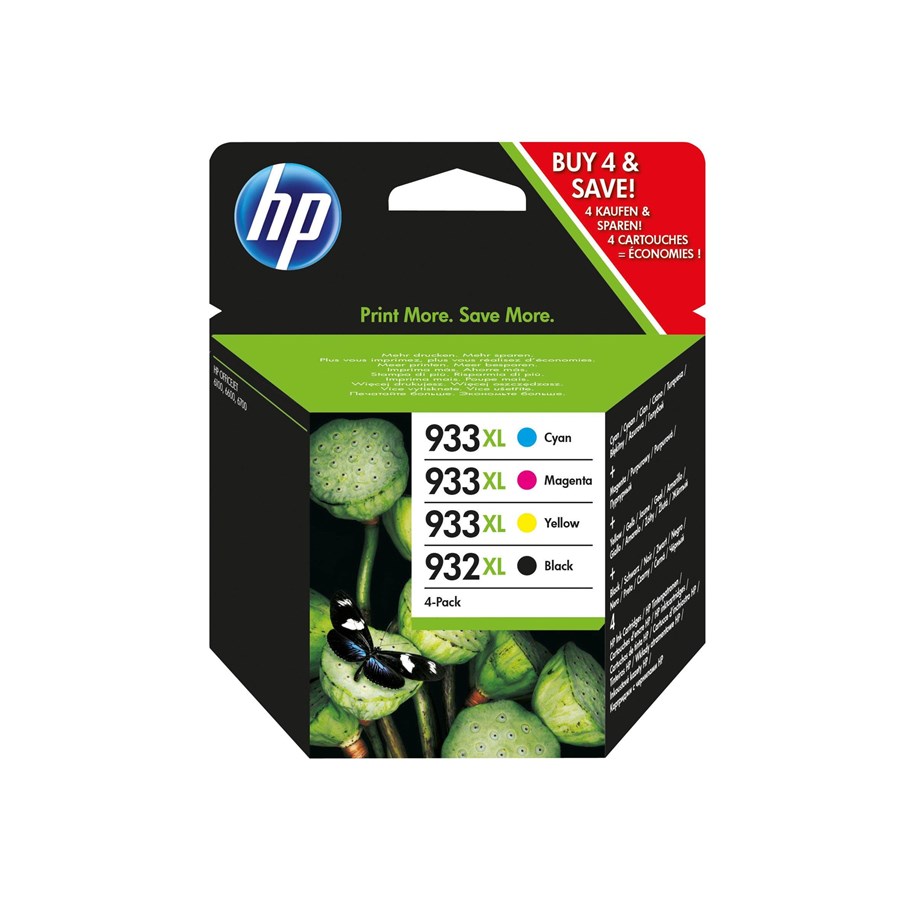 Mustepatruunat, värikasetit ja lisävarusteet - HP 932XL 933XL / C2P42AE Combo Pack - Mustepatruuna Syaani - C2P42AE