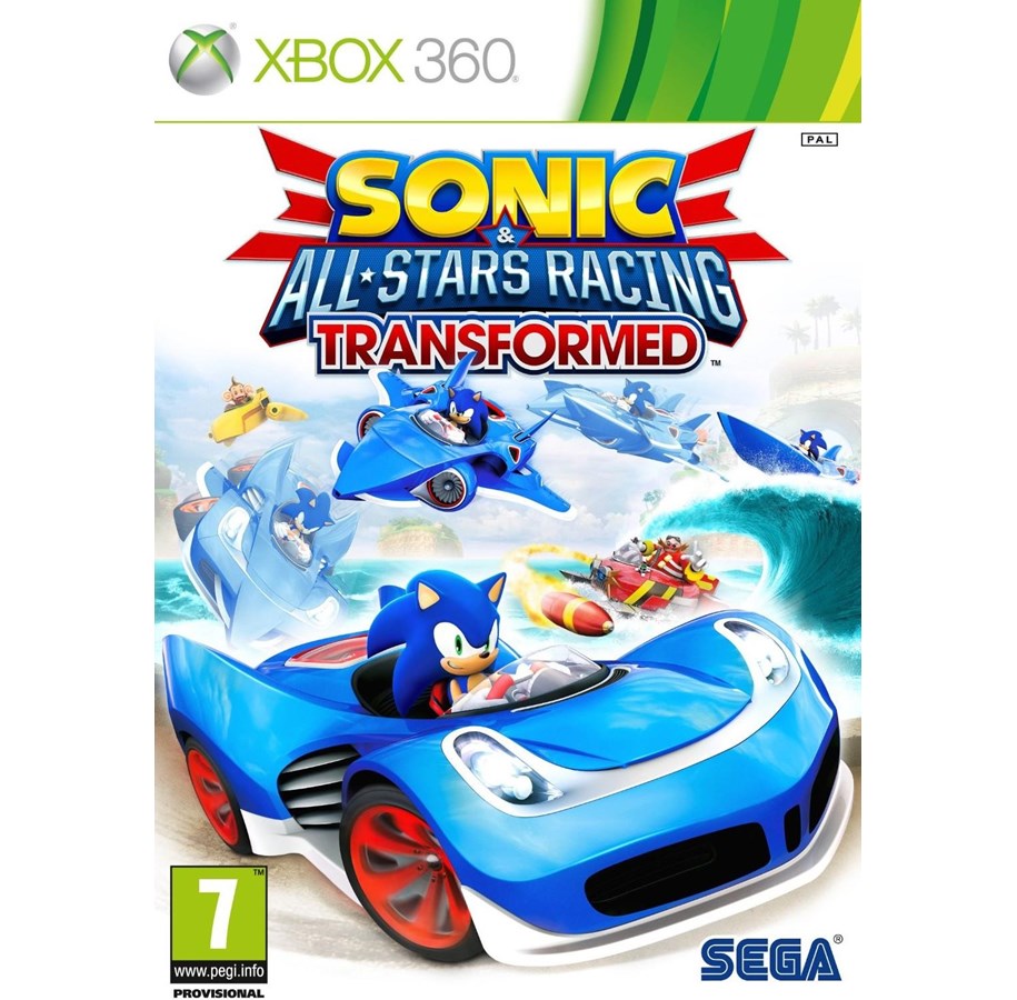 Pelit - Sonic & All-Stars Racing Transformed - Microsoft Xbox 360 - 12 - Kilpa-ajo - 5055277023233