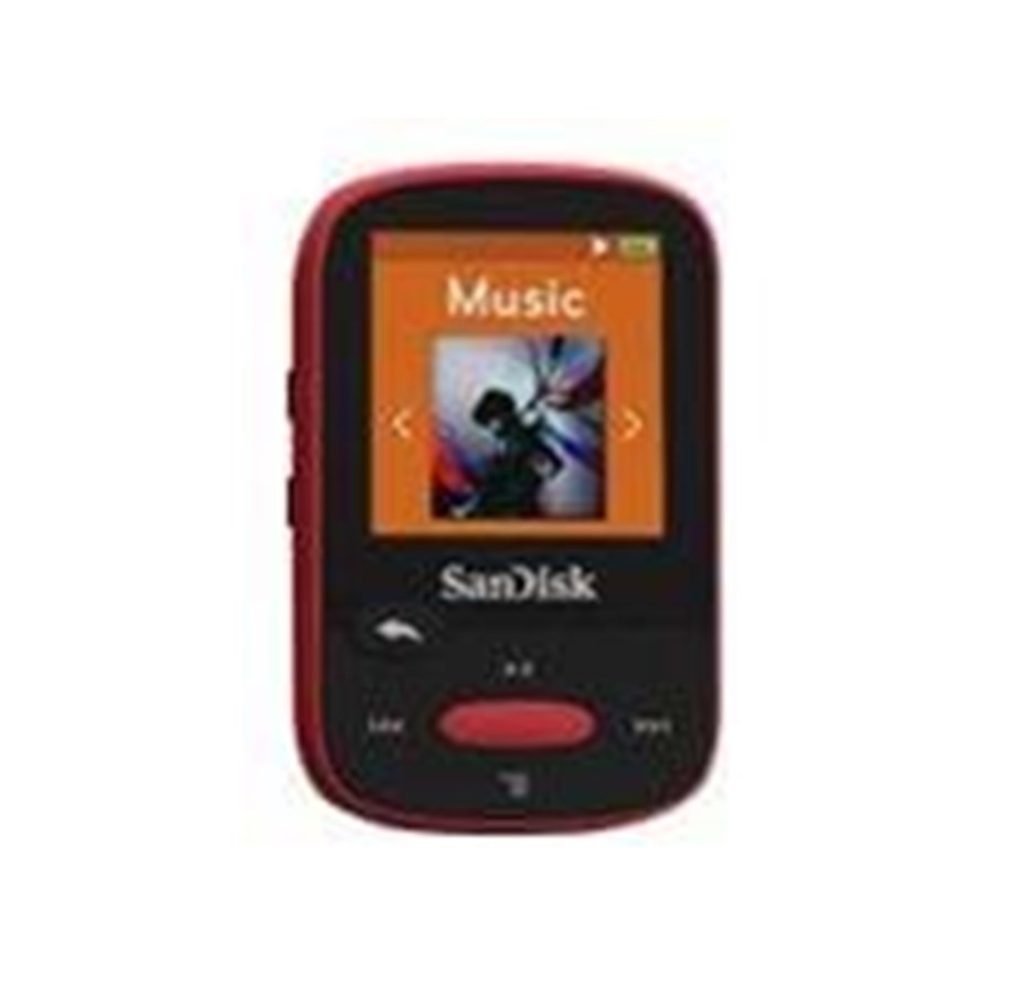 MP3-soittimet ja äänitallentimet - SANDISK Clip Sport Red - 4GB - MP3 player 4 GB - SDMX24-004G-G46R