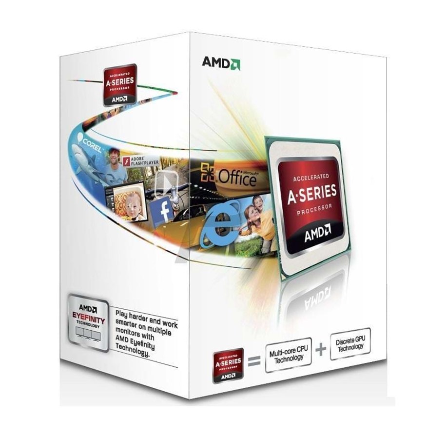 CPU - AMD A4-6320 CPU - 2 ydintä - 3.8 GHz - AMD FM2 - AMD Boxed (jäähdyttimen kanssa) - AD6320OKHLBOX
