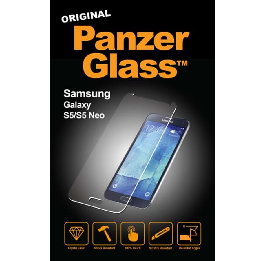 Puhelintarvikkeet - Näytönsuojat - PanzerGlass Samsung Galaxy S5/S5 Neo näytönsuoja - PANZER1035