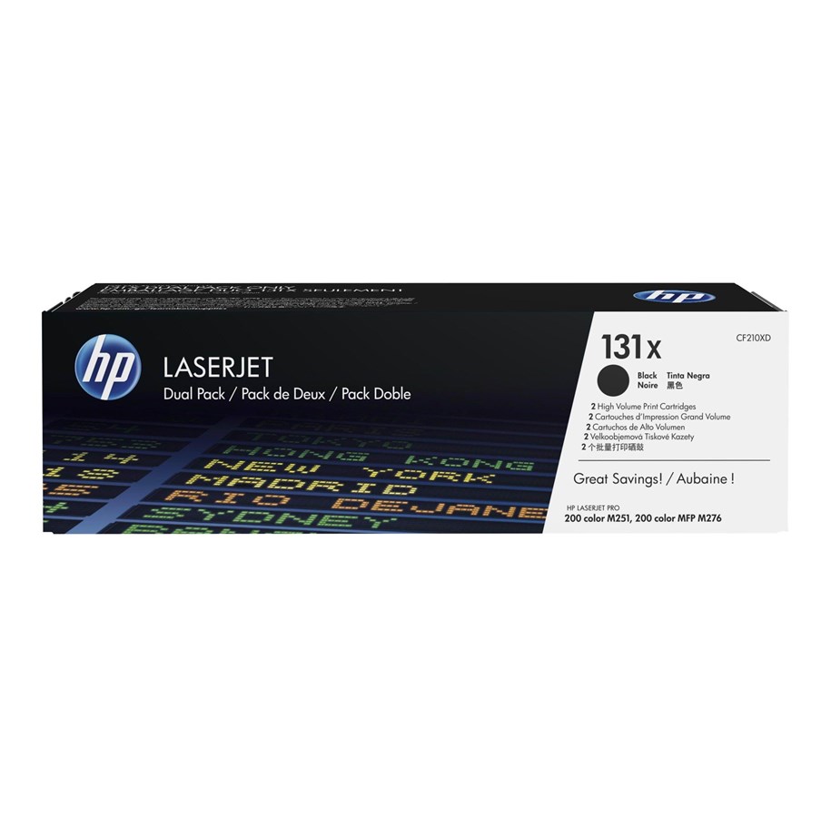 Mustepatruunat, värikasetit ja lisävarusteet - HP 131X / CF210XD 2-Pack Musta Toner - Laser värikasetti musta - CF210XD