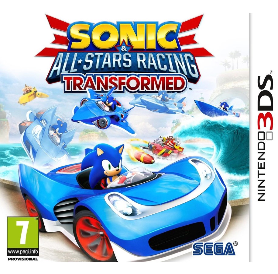 Pelit - Sonic & All-Stars Racing Transformed - Nintendo 3DS - 12 - Kilpa-ajo - 8888972685383
