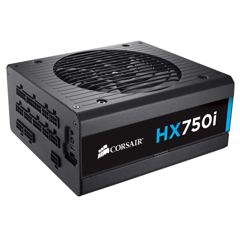 Virtalähde - Corsair HX750i Virtalähde - 750 Watt - 140 mm - ATX - 80 Plus Platina sertifioitu - CP-9020072-EU