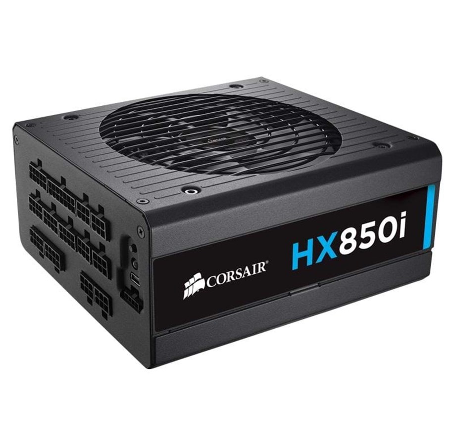 Virtalähde - Corsair HX850i Virtalähde - 850 Watt - 140 mm - ATX - 80 Plus Platina sertifioitu - CP-9020073-EU