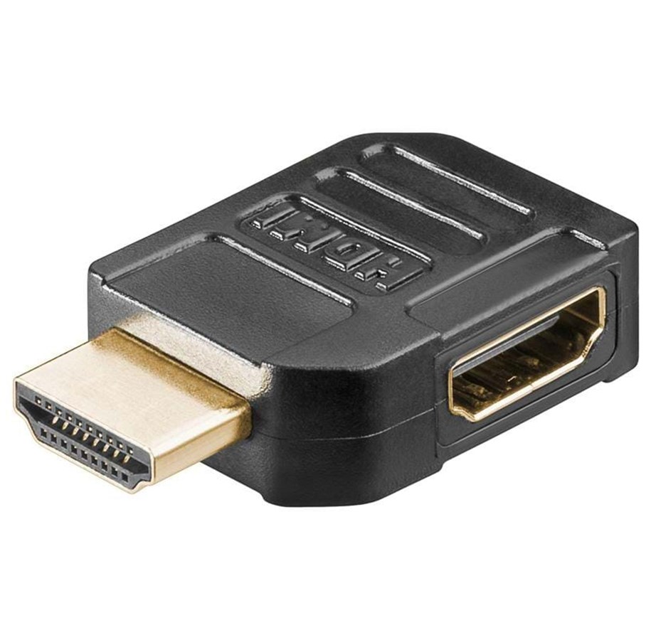 Näyttökaapeli - Pro HDMI kulmaliitin 90°. - 4040849517242